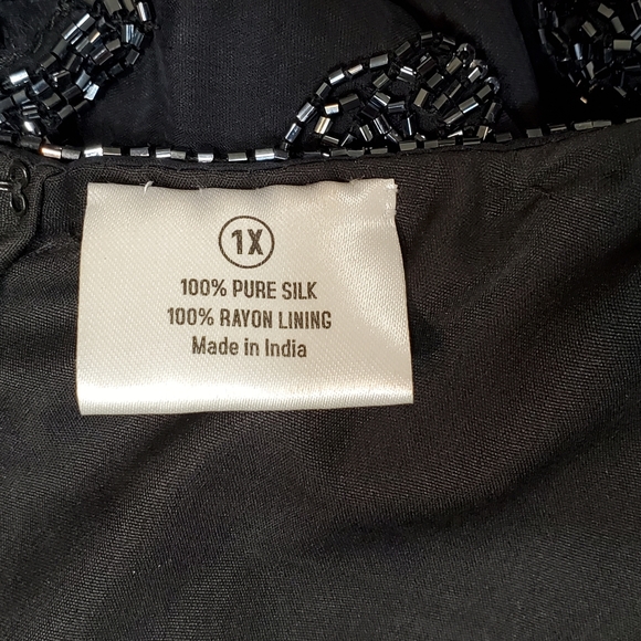 Beaded Vintage Anujan Top 1X - Picture 3 of 4